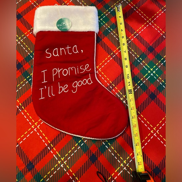 Kurt S Adler Macy’s “Santa, I Promise I’ll Be good” Christmas Stocking - Picture 2 of 3